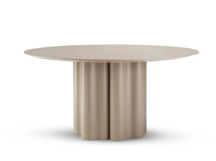 TEATRO MAGICO - Round table with polyurethane base and lacquered MDF top _ Saba Italia